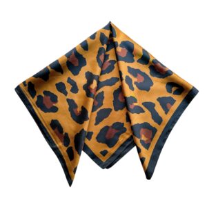 70 CM - SATIN LEOPARDO PRINT CAFÉ