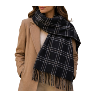BUFANDA SOFT - NEGRO / BLANCO