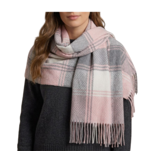 BUFANDA PLAID CLASSIC - ROSA / GRIS