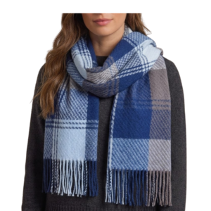 BUFANDA PLAID CLASSIC - AZUL / GRIS