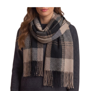 BUFANDA PLAID CLASSIC - CAFÉ / NEGRO