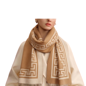 BUFANDA CLEO DOBLE FAZ HUESO / BEIGE