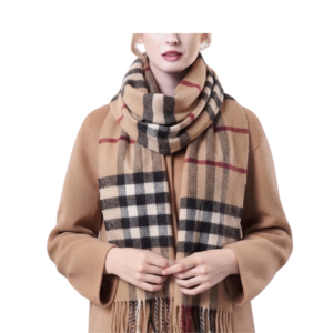 BUFANDA CAPRI BEIGE - ROJO